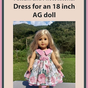 Pattern and photo tutorial dress for AG doll 18 inches