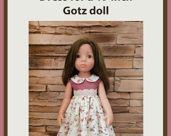 PDF Pattern & Tutorial: Dress for 18"-19"  Dolls | Printable Sewing Pattern for Cotton Doll Dress