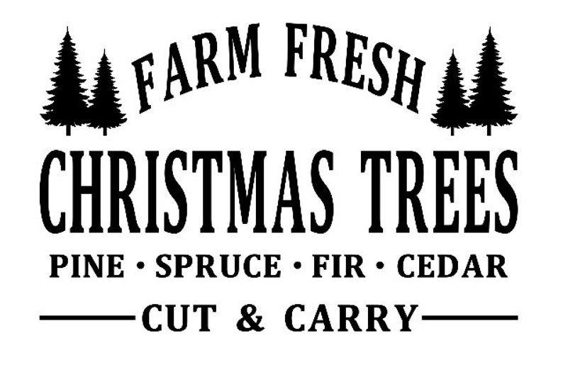 Farm Fresh Christmas Tree SVG/PNG/DXF  Etsy