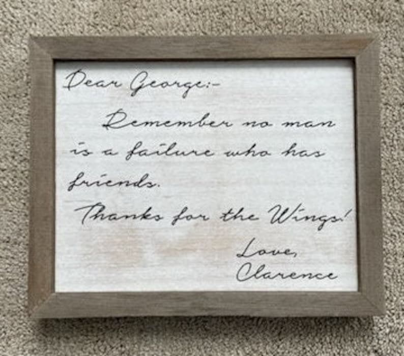 Its a Wonderful Life Clarence Letter to Angel Wings 8 Etsy