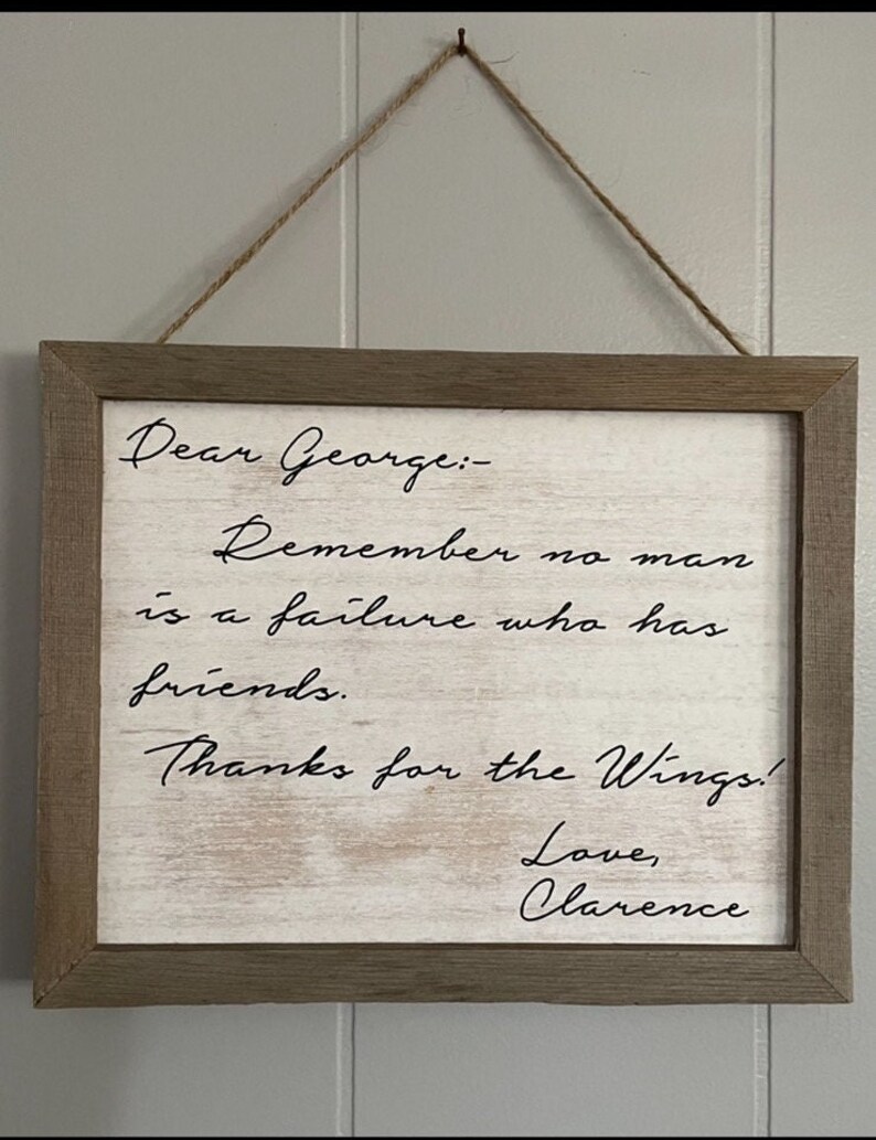 Its a Wonderful Life Clarence Letter to Angel Wings 8 Etsy