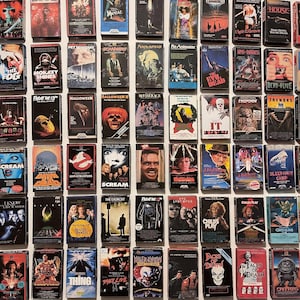 Retro VHS Horror Movie Mini Magnets Classic Cult Movies VHS Tape Covers Fridge Refrigerator Magnet Cinephile Birthday Anniversary Gift Decor