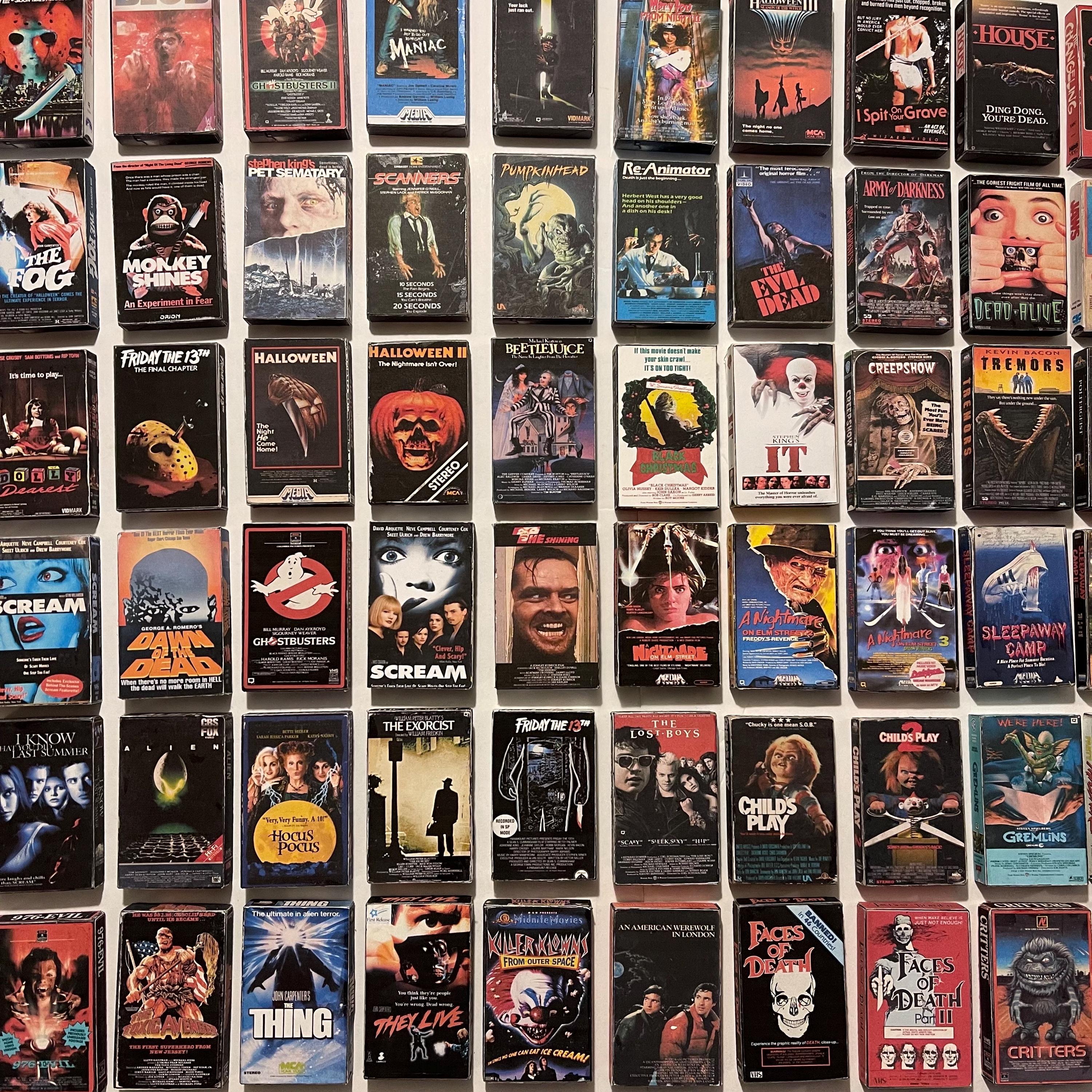 Retro VHS Horror Movie Mini Magnets Classic Cult Movies VHS Tape Covers Fridge Refrigerator Magnet Cinephile Birthday Anniversary Gift Decor