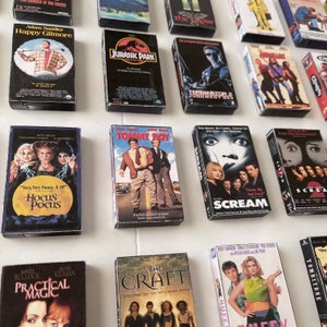 Retro VHS 90's Movies Mini Magnets Classic Cult Movies VHS Tape Covers Fridge Refrigerator Magnet Cinephile Birthday Christmas Gift Decor