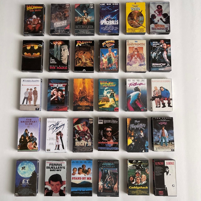 Retro VHS 80's Movies Mini Magnets Classic Cult Movies VHS Tape Covers Fridge Refrigerator Magnet Cinephile Birthday Mother's Day Gift Decor image 4