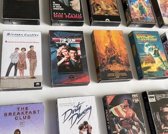 Retro VHS 80's Movies Mini Magnets Classic Cult Movies VHS Tape Covers Fridge Refrigerator Magnet Cinephile Birthday Mother's Day Gift Decor