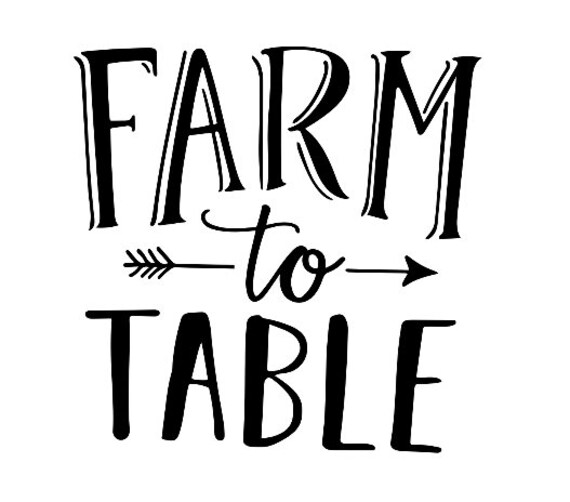 Farm to Table Digital File Svg Png and Dxf File for Etsy