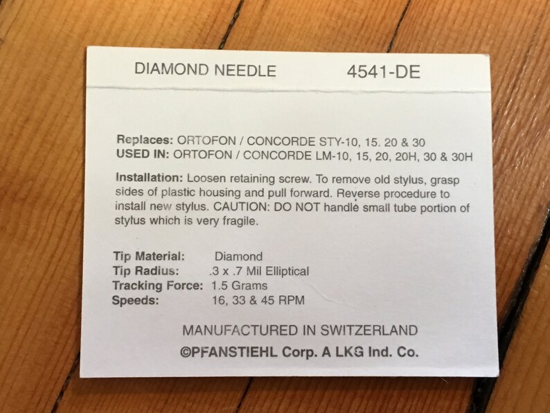 Ortofon Concorde OM-10 Vintage Stereo Cartridge Phonograph Record Player Phono Grammophone Audiophile