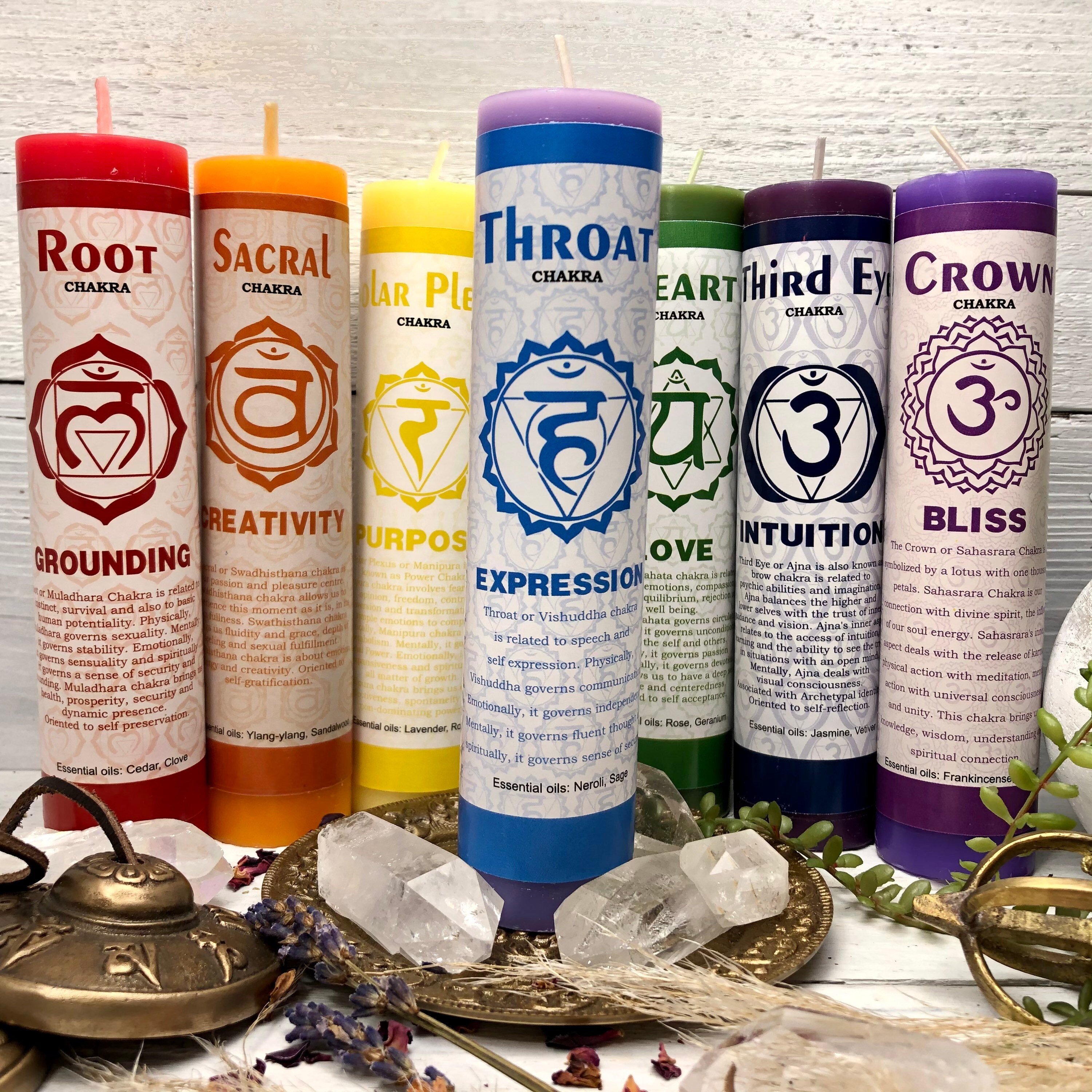 Throat Chakra Candle Cleansing Kit 7 Vishuddha Chakra Etsy
