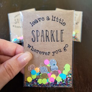 Lascia un po' di brillantezza ovunque tu vada biglietto di coriandoli, regali per rallegrare le donne, inserto del pacchetto Happy Mail, passalo su carte, regalo Tween Girl