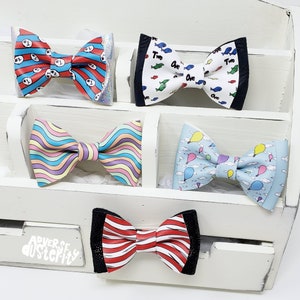 Storybook Vegan Leather Bow Tie - Child Size, Baby Shower Gift for Baby Boy, Toddler Bow Tie, Baby Boy Going Home Outfit, Easter Gift