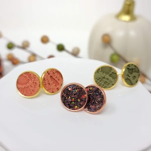 Fall Stud Earring, Fall Colors Earring, Minimalist Earrings Gift for Her, Gift for Best Friend Birthday, Matching Mommy and Daughter Outfit