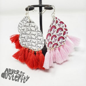 Pendientes de declaración de San Valentín, pendientes hipoalergénicos de plata, pendientes de carta de amor, colgantes boho, regalo de San Valentín para cuñada, para lo mejor