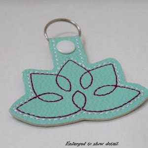 Lotus Flower Keychain, Yoga Gift for Women, Namaste Keychain, Gift for Yoga teacher, Bag Tag for Purse, Luggage Marker, Diaper Bag Tag image 5