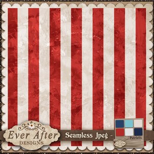 May include: Red and white striped seamless digital paper background with a distressed, vintage look.  The paper is perfect for scrapbooking, card making, and other crafting projects.  The paper is part of the Patriotic Collection by Ever After Designs.