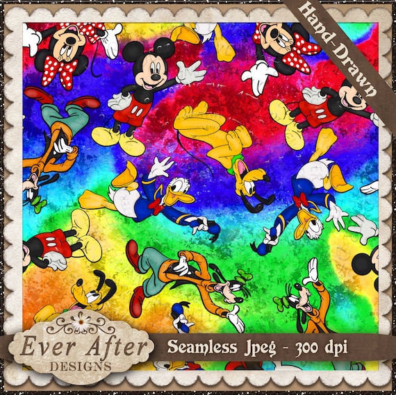 Seamless Mickey and Friends Clubhouse Goofy Print Digital Etsy Australia