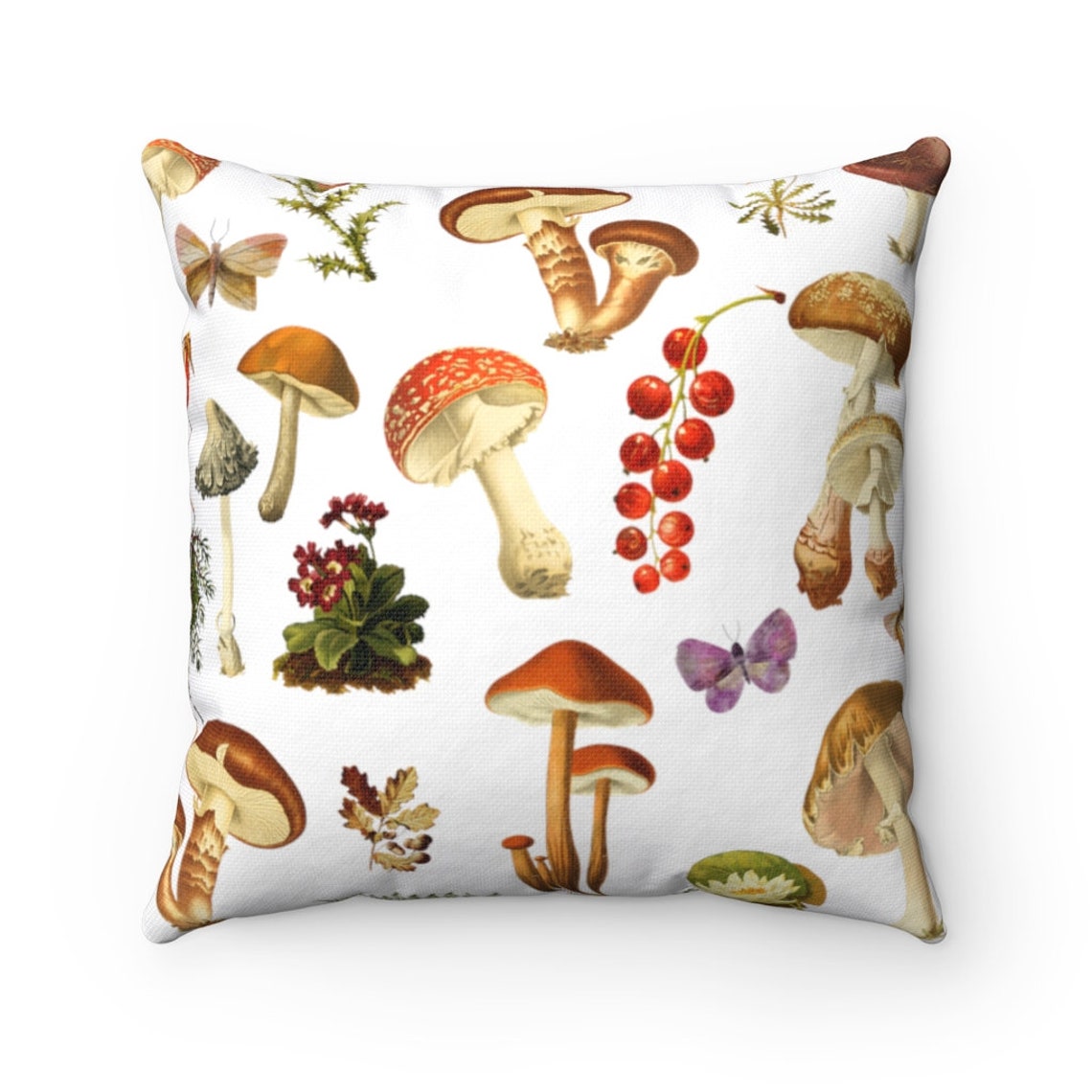 Mushroom Pillow Cottagecore Pillow Mushroom Decor Cute Cottage Etsy