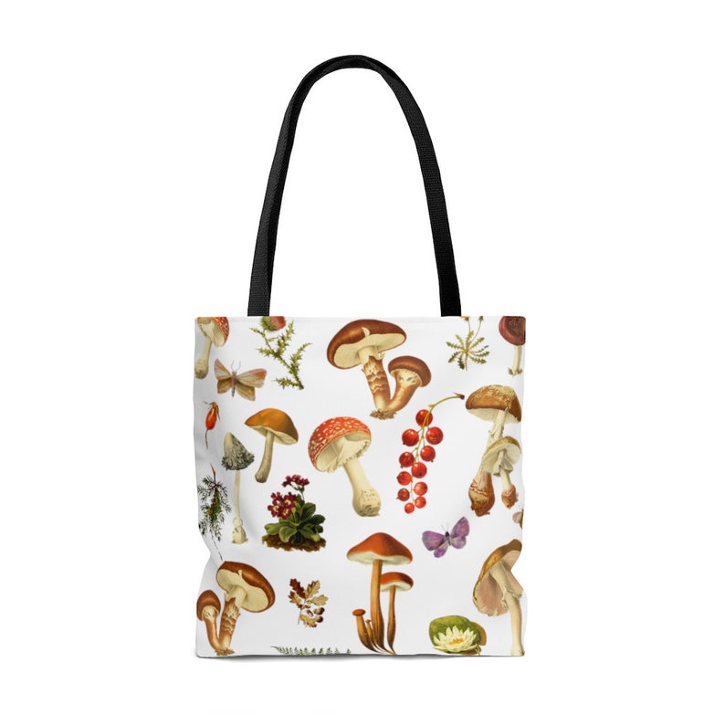 Mushroom Bag Mushroom Tote Bag Forest Tote Mushrooms | Etsy