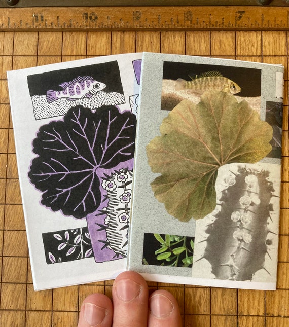 Paper Garden, Reversible Collage Zines - Etsy