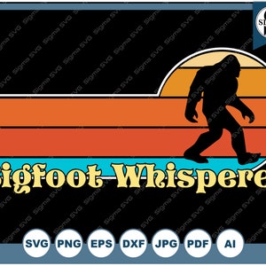 Bigfoot Whisperer SVG, Bigfoot Clipart, Bigfoot SVG, Cryptid Clipart, Paranormal, Clipart for Cricut and Silhouette, Svg, Eps, Png, Dxf, Jpg