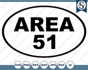 Area 51 SVG - SVG Clipart Instant Download - Area 51 Alien Svg Clipart, Aliens Silhouette, Cricut Svg - Svg Png Eps dxf jpg