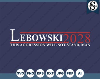 Lebowski 2028 SVG: The Dude, Clipart for Cricut Silhouette (Digital Download)