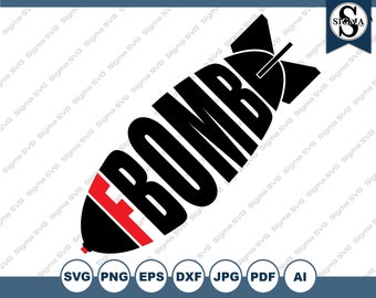 F-Bomb SVG – Funny Swear Word Clipart (Digital Download)