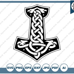 Viking Thor Mjilnor marteau svg - vecteur Mjilnor - viking svg - symbole viking svg - marteau viking - Thor - svg/ png/ eps/ dxf/ jpg/ ai/ pdf