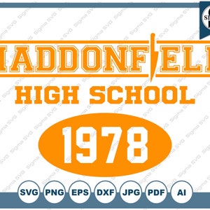 Haddonfield High School 1978 SVG Halloween Clipart, Halloween SVG, Haddonfield Clipart, SVG Clipart für Cricut, SVG, Eps, Png, Dxf, Jpg