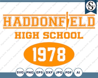 Escuela Secundaria Haddonfield 1978 SVG - Clipart de Halloween (Archivos digitales)