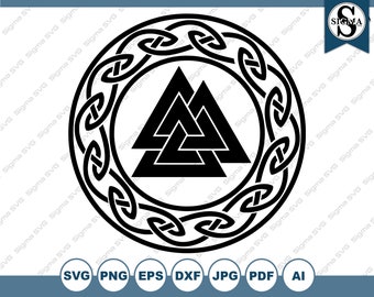 Norse Viking Valknut Symbol SVG Vector (Digital Download)