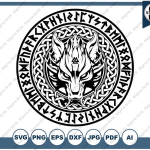 Fenrir Runes Viking svg - Odin vector - Viking svg - Norse Viking Symbol svg - svg/ png/ eps/ dxf/ jpg/ ai/ pdf