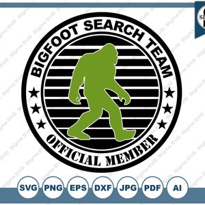 Bigfoot Search Team SVG - Bigfoot SVG, Search Team SVG, Bigfoot Clipart, Cryptid Svg, Cryptid Clipart, Svg for Cricut, Silhouette