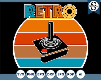 Retro Game Controller SVG: Arcade Clipart, Gaming Cut Files (Digital Download)