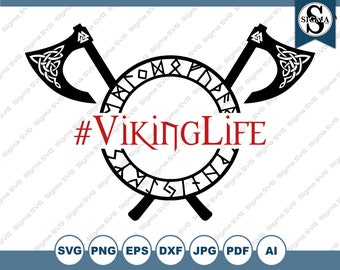 Viking Life SVG: Noorse symboolvector (digitale download)