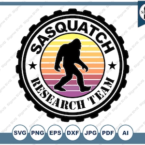 Sasquatch Research Team SVG, Bigfoot SVG, Bigfoot Clipart, Bigfoot Download, Cryptid Svg, Cryptid Clipart, Svg für Cricut, Silhouette