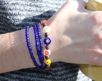Blue wrap bracelet
