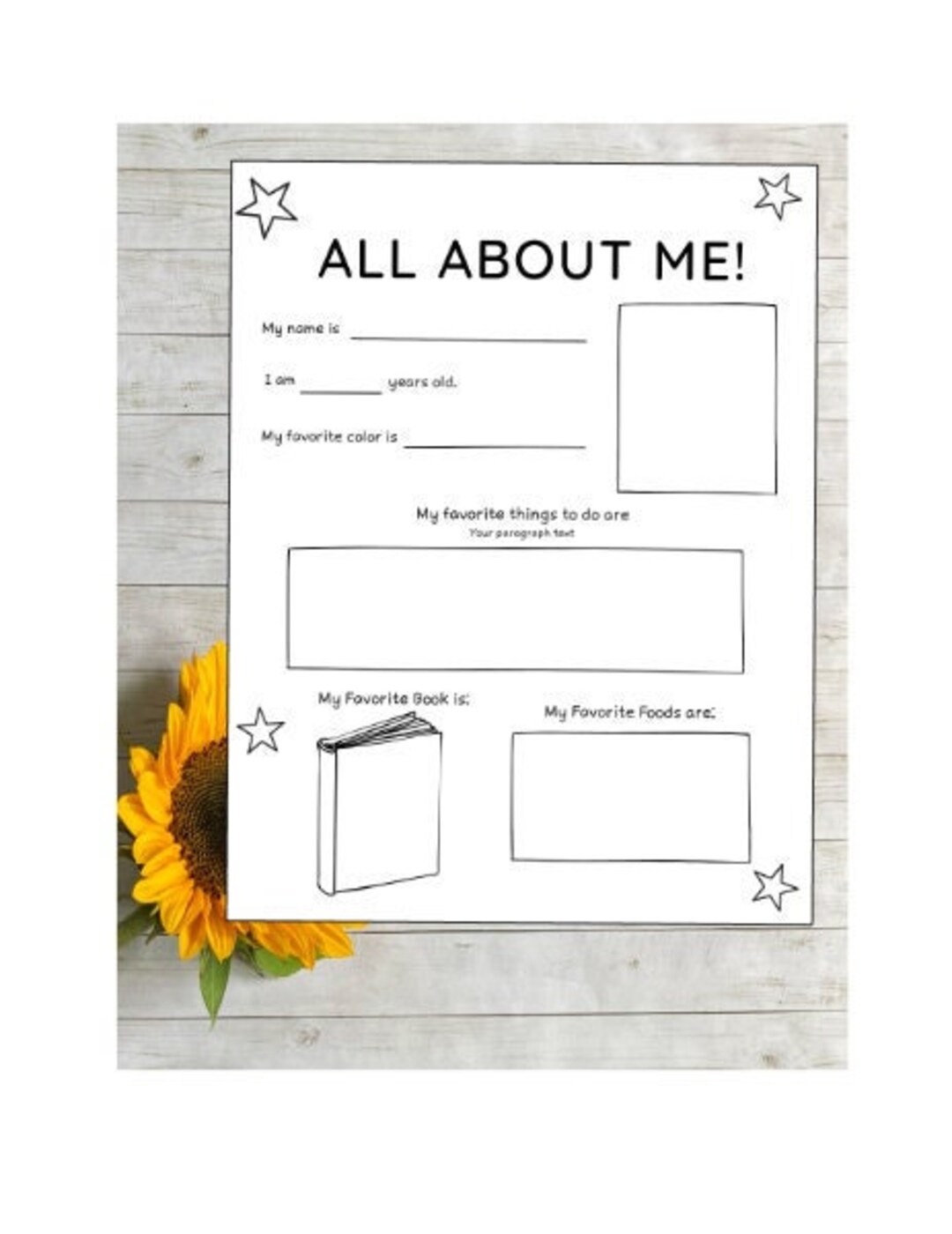 PRINTABLE All About Me | Printable Activity | First Day of School ...