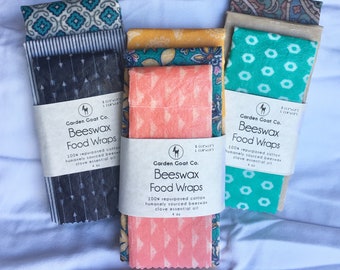 3 pk Bees Wraps - beeswax food wraps (please read all disclaimers in listing before purchase)