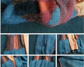 Cardigan, bolero, short jacket, mohair, angora, effect yarn, high quality, size One Size Big, custom indication, vintage