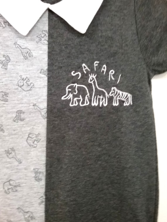 Sale 30% One-piece, Romper, Jumpsuit, Romper, Safari, grey/white, size information, Baby,/KIDS, Gender, T.P.I. del Gado, Vintage