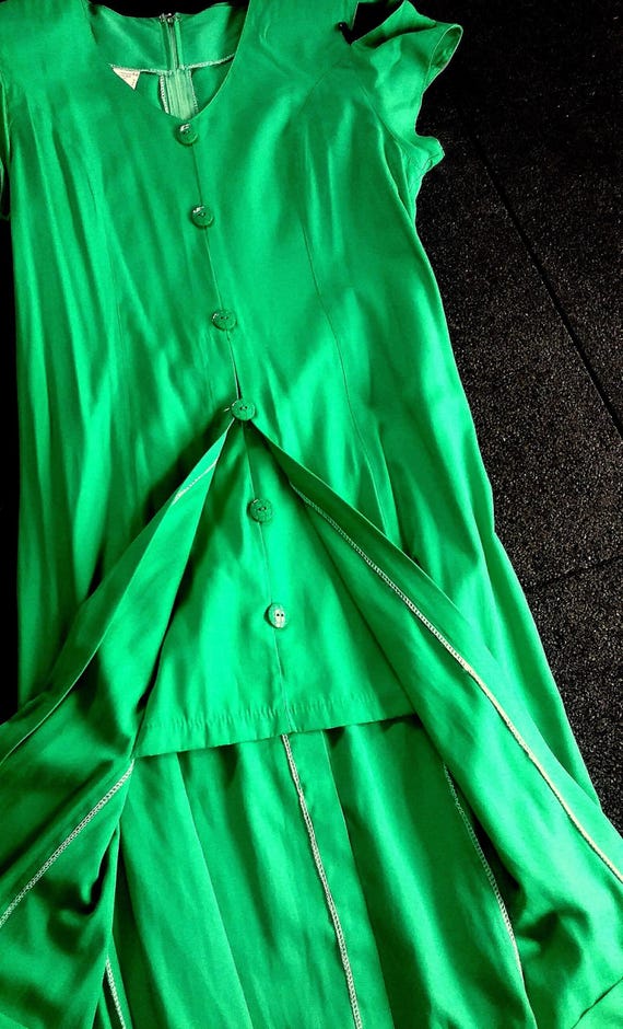 Sale 30% Dress, green Chasuble size 42/44 Vintage