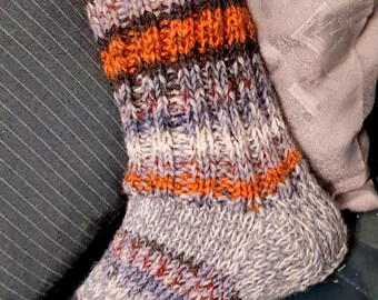 Thick wool socks hand-knitted - available immediately - sofa socks - from baby to size 54 - by appointment