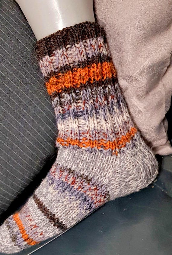 Thick wool socks hand-knitted - available immediately - sofa socks - from baby to size 54 - by appointment