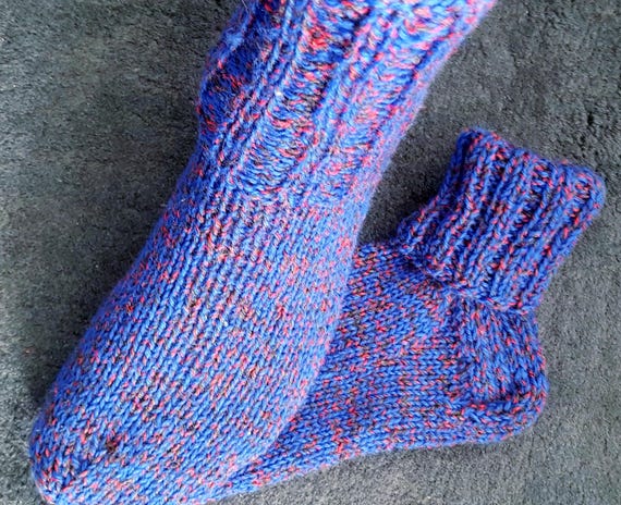 Thick wool socks hand-knitted - available immediately - sofa socks - from baby to size 54 - by appointment