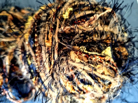 Wool, designer yarn mix, decorative yarn/embellishment/ e.g. for accessories, patchwork, other, various fiber types, hand-wound, vintage wool