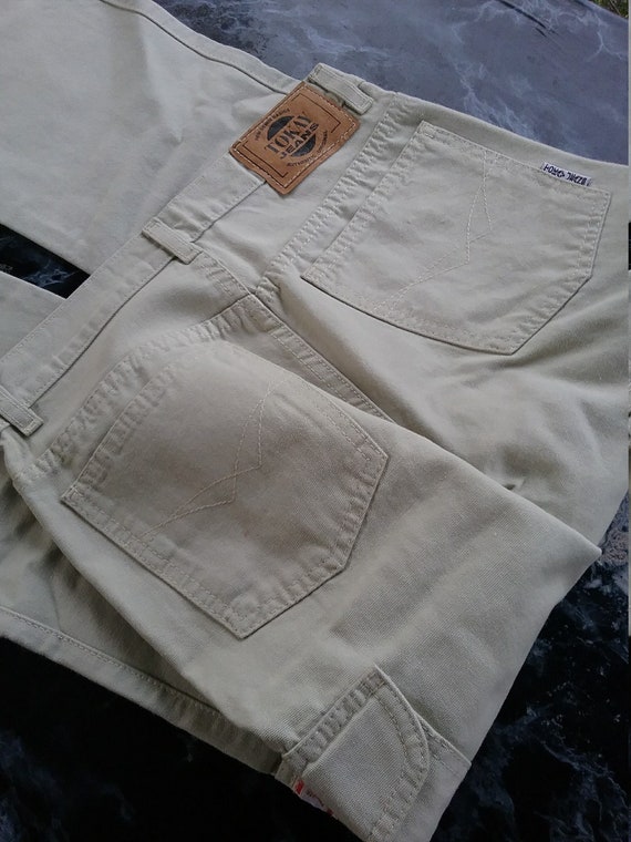 Sale 30% Cargo Pants, Jeans, Authentic, natural-ecru, Cotton, Girls, Women, Girls, Tokay, Vintage