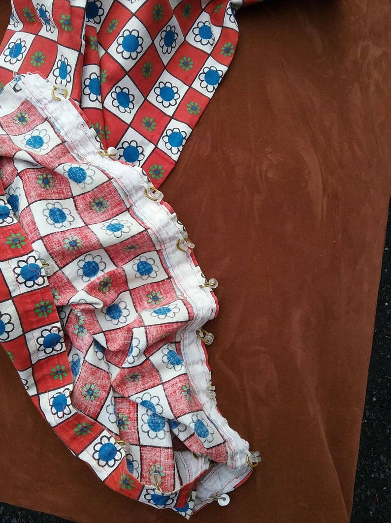 Supergardine curtain scarf refiner kitchen plaid floral pattern red-white-blue-green-green dekoplus easy to care for 40 degree vintage