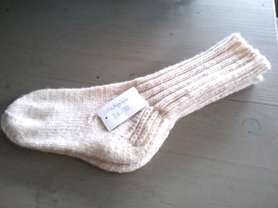 Thick wool socks hand-knitted - available immediately - sofa socks - from baby to size 54 - by appointment