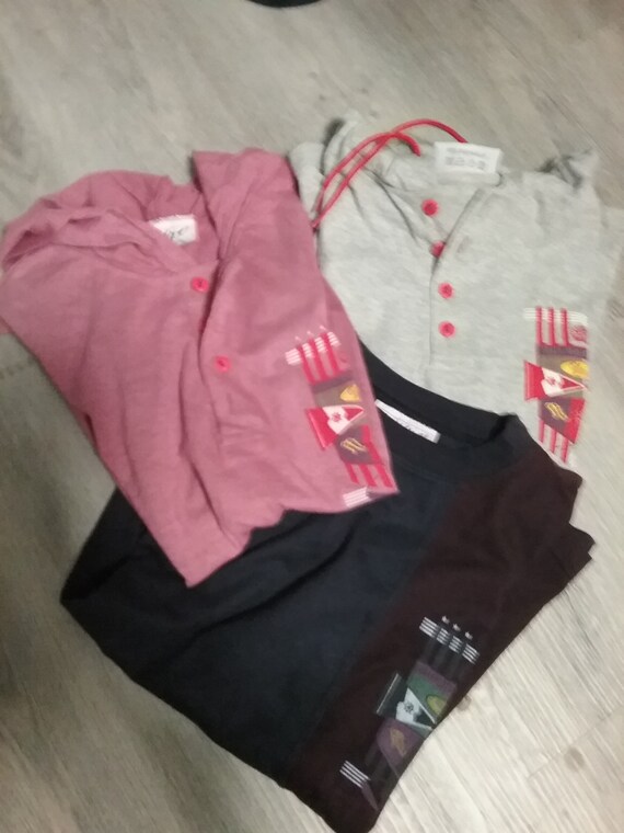 Tanktop, ärmellos, Poloshirt, Kapuze, Hoodie, Grafik-LOGO-Frontside, grau+rosa+ Kurzarm, brombeer-lila ,BIG-Format, unisex, Polisat, Vintage
